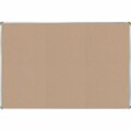 Aarco VIC Cork Bulletin Board with Euroframe Design 36"x48" Blanched Almond ERC3648186